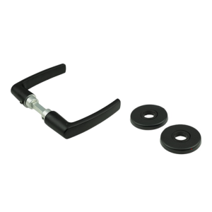 Basic-Black Line blok model deurkruk met rozet