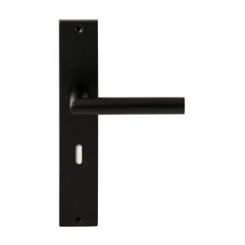 Deurkruk toledo ls rechth. sl.72 zwartop rechthoekig langschild sleutel 72mm