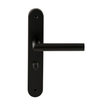 Deurkruk toledo ls ovaal wc.63/8 zwartop ovaal langschild WC63mm met 8mm stift