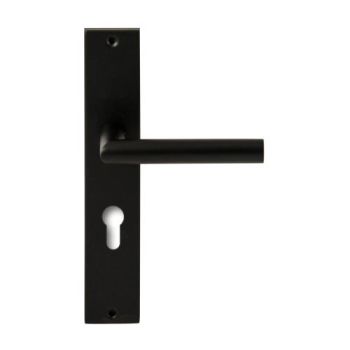 Deurkruk toledo ls rechth. pc.72 zwartop rechthoekig langschild profielcilinder 72mm