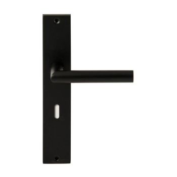 Deurkruk toledo ls rechth. sl.72 zwartop rechthoekig langschild sleutel 72mm