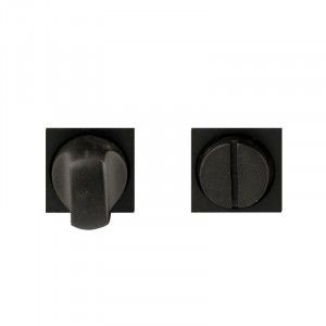 Wc-garnituur minimal vierkant 8mm zwart
