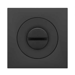 Toilet garnituur Kosmos zwart 3 delig, vierkant