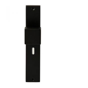 Deurkruk quadro ls rechth. sl.56 zwartop rechthoekig langschild sleutel 56mm